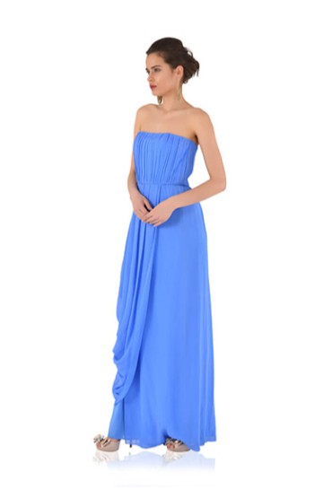Tulle Strapless Gece Elbisesi