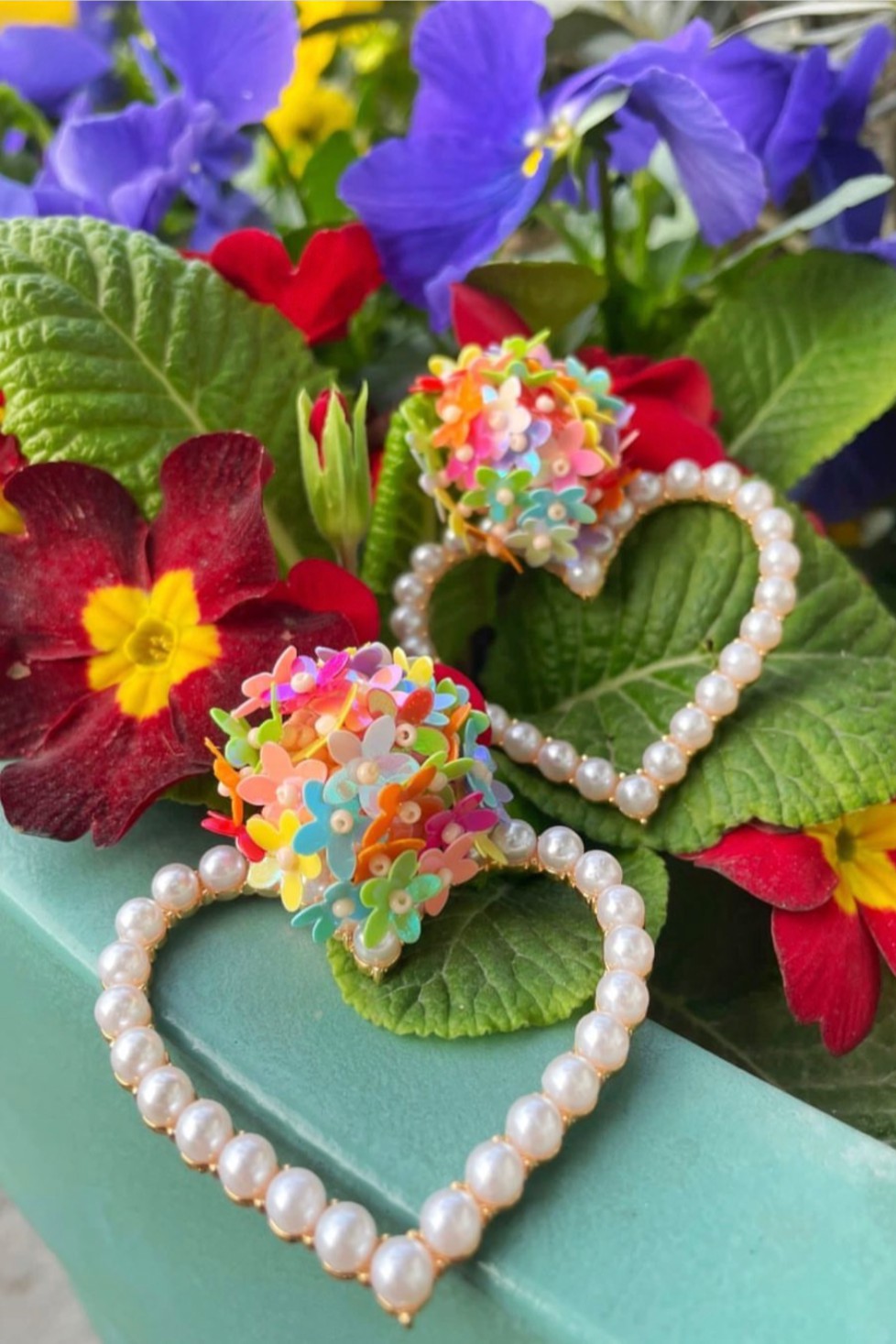 Pearl Heart Earrings